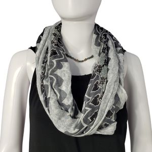 Infinity Scarf in Gray Tones 64"